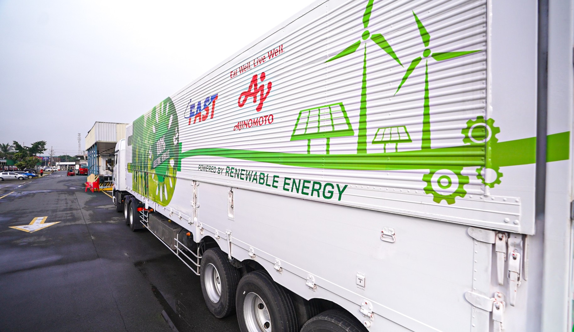 FAST and Ajinomoto Philippines Electric Vehicle Prime Mover with Trailer Wing Van