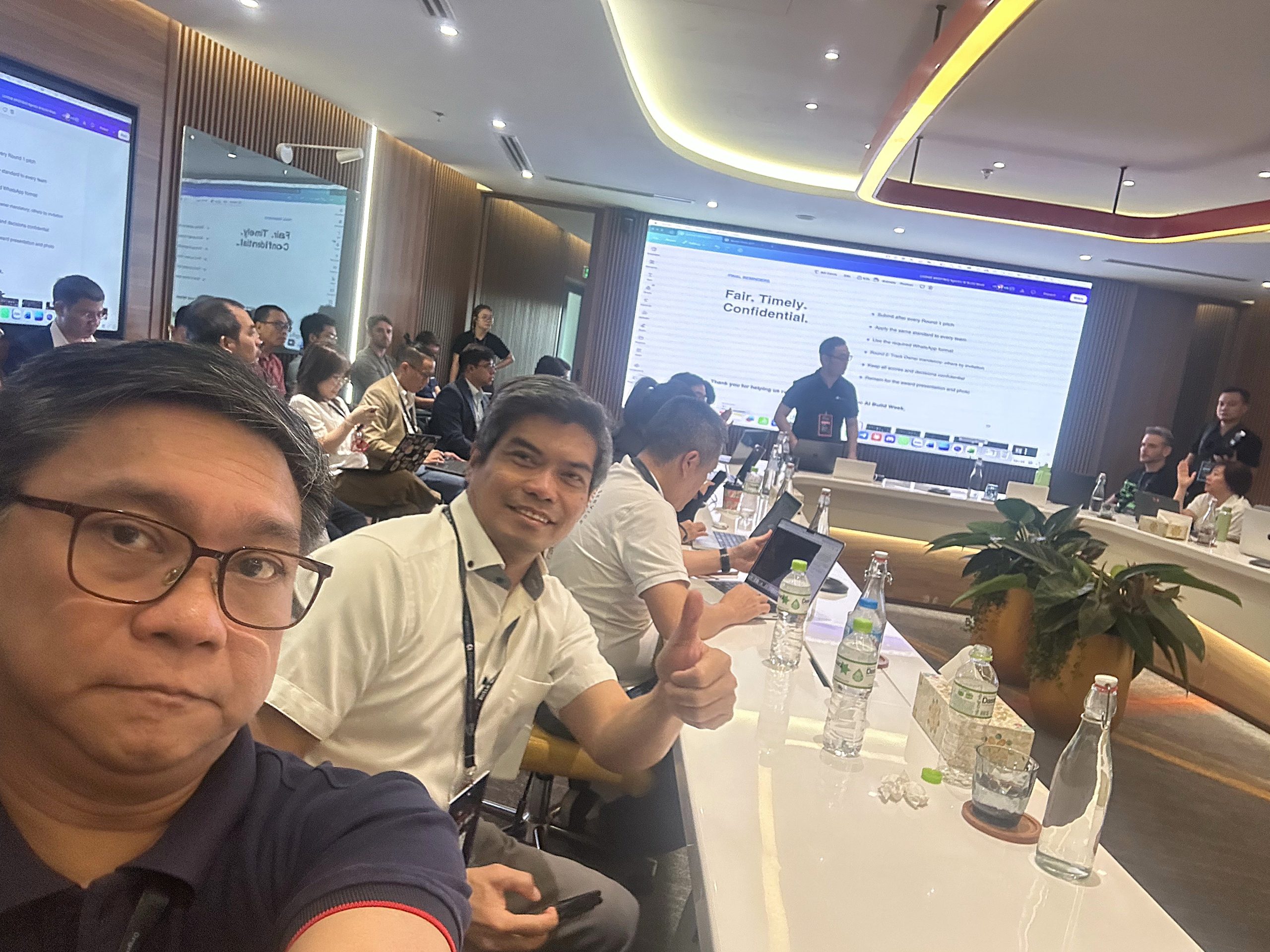 FAST CEO for Logistics Manuel Onrejas Jr. and CIO Leo Sacamos Jr. served as judges in the Agentic AI Build Week 2026 Mobility & Aviation track, where they evaluated AI-powered solutions for transportation, logistics, and mobility challenges.